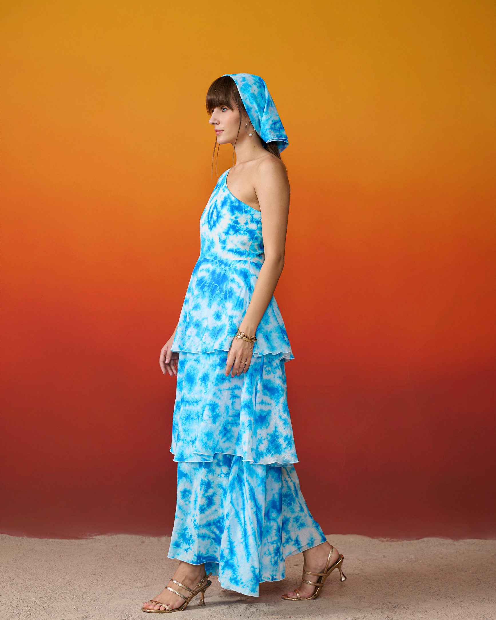 Neel Dhaar One-Shoulder Maxi Dress