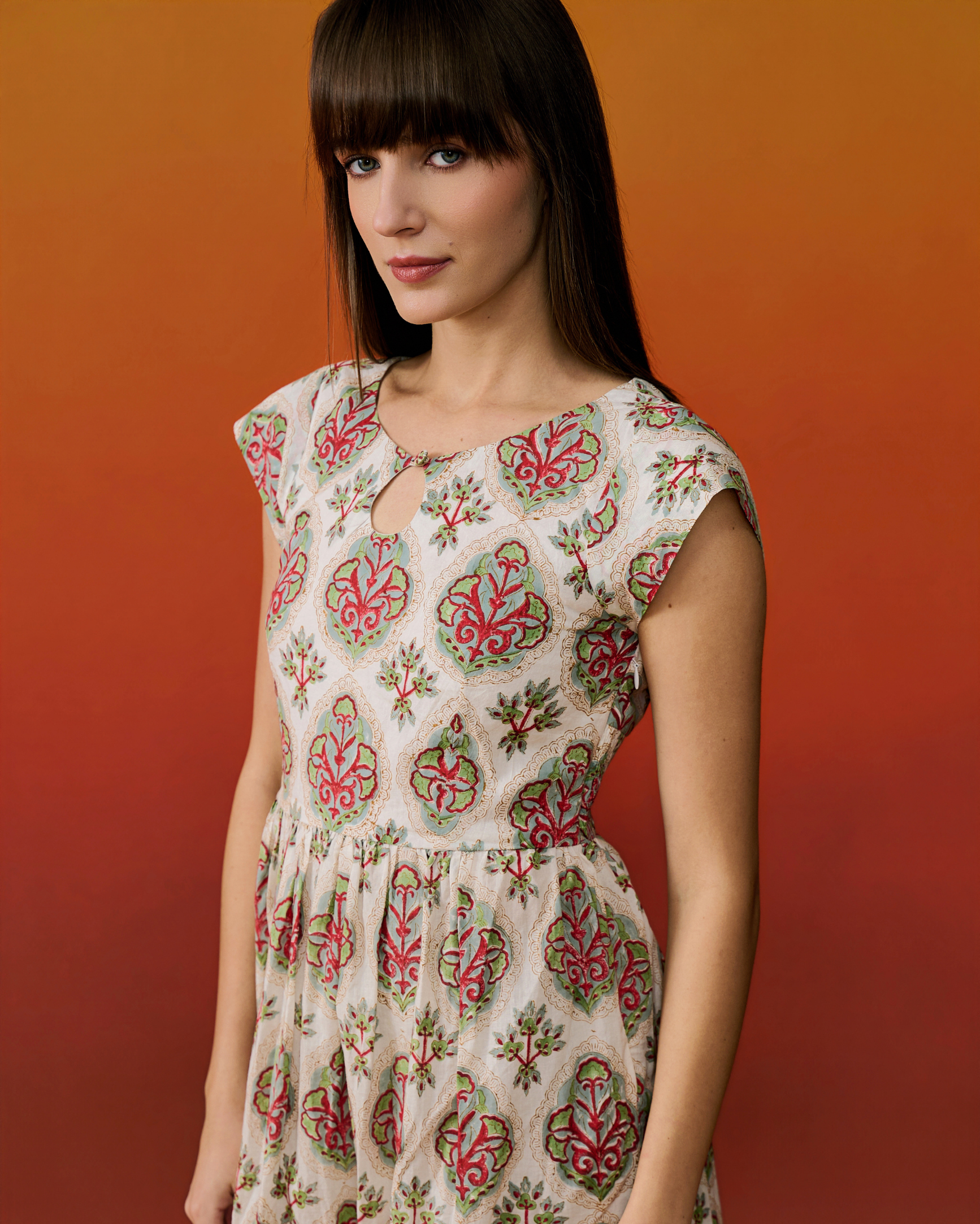 Gulzaar Block Print Midi Dress