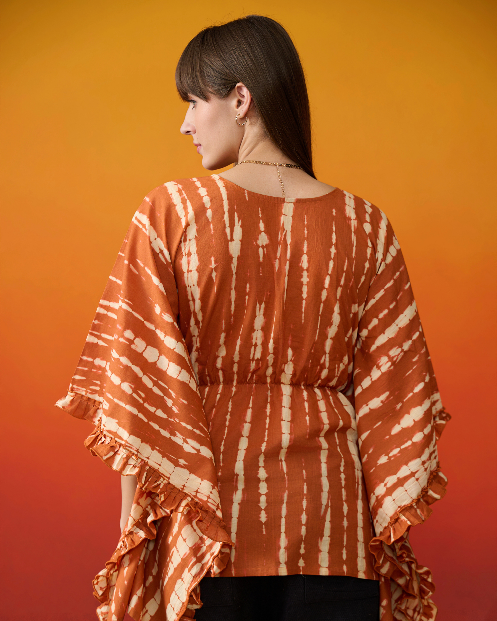 Mango Dust Ruffle Kaftan