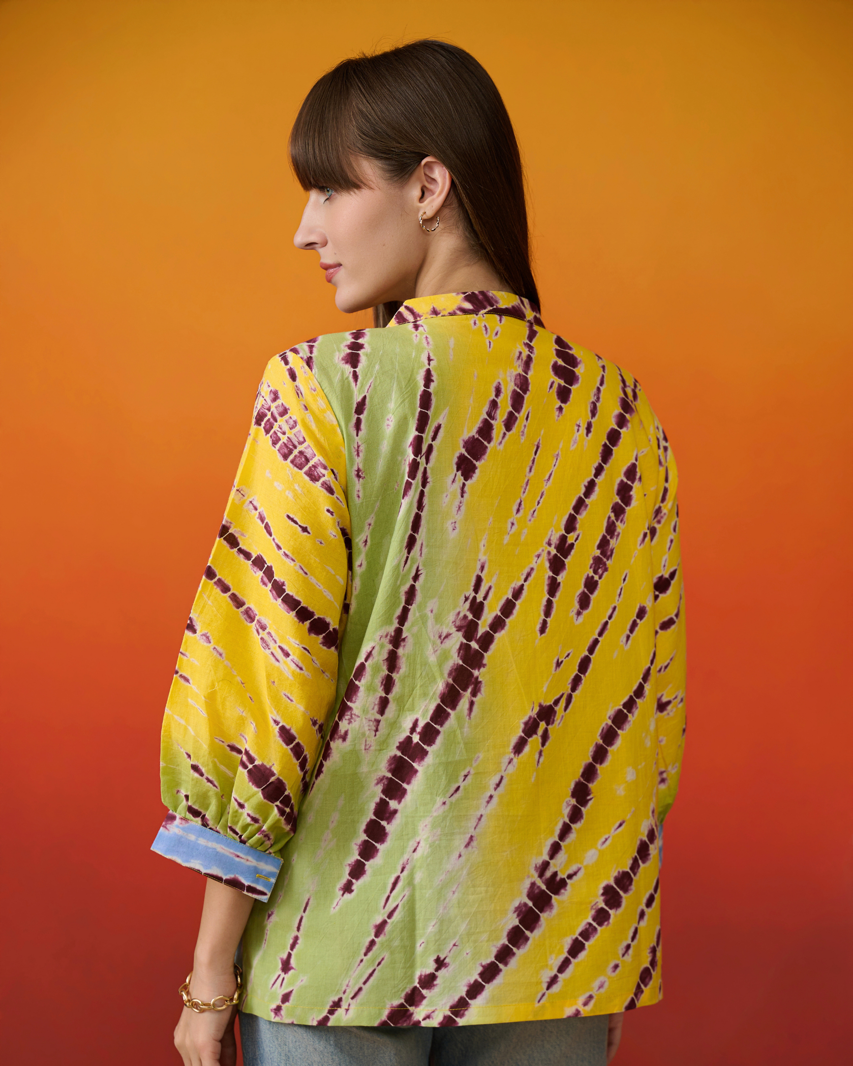 Teen Rang Shibori Shirt