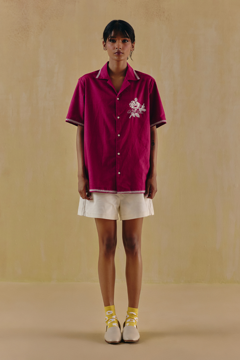 Mehroon Rose Shirt