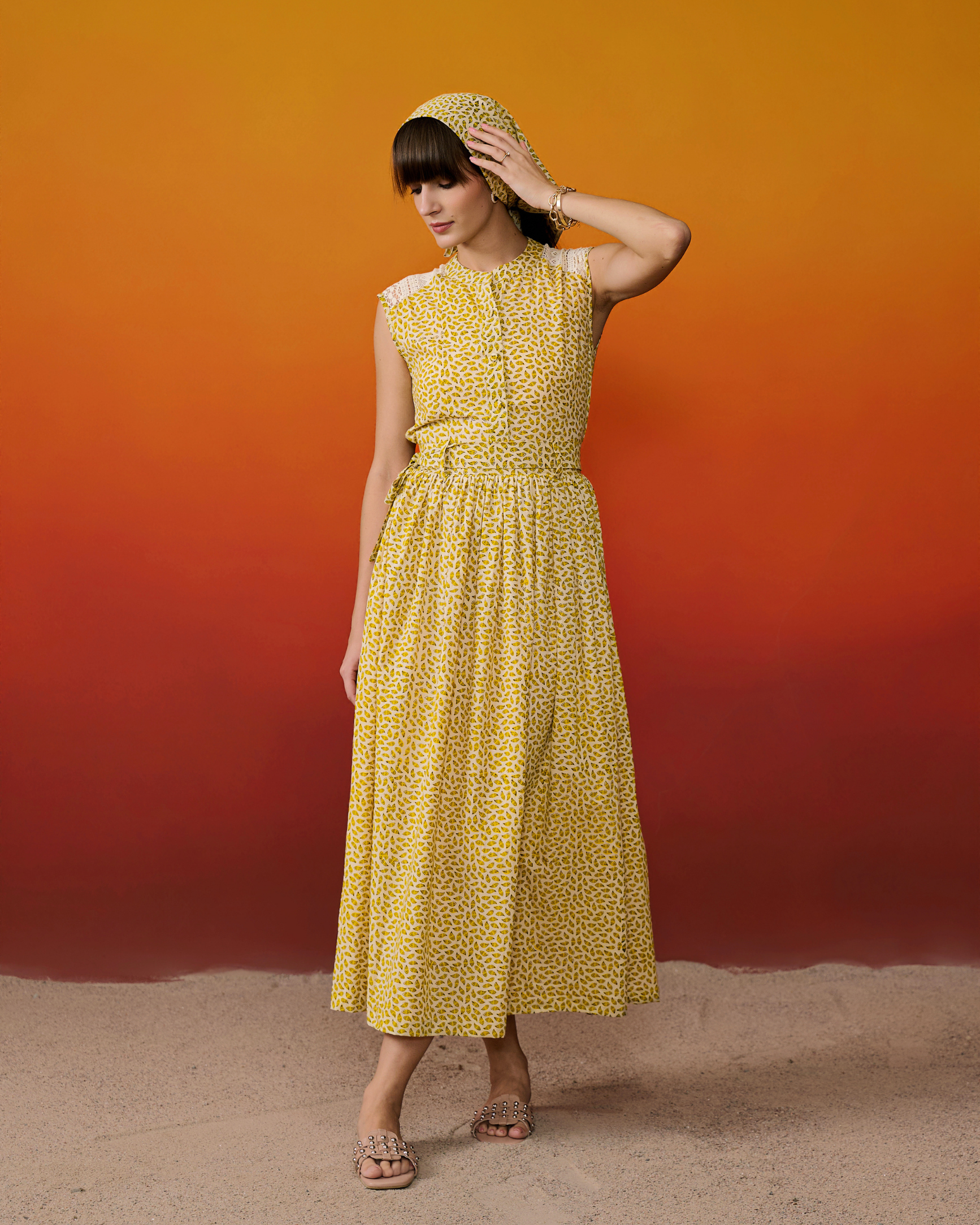 Haldi Bloom Midi Dress