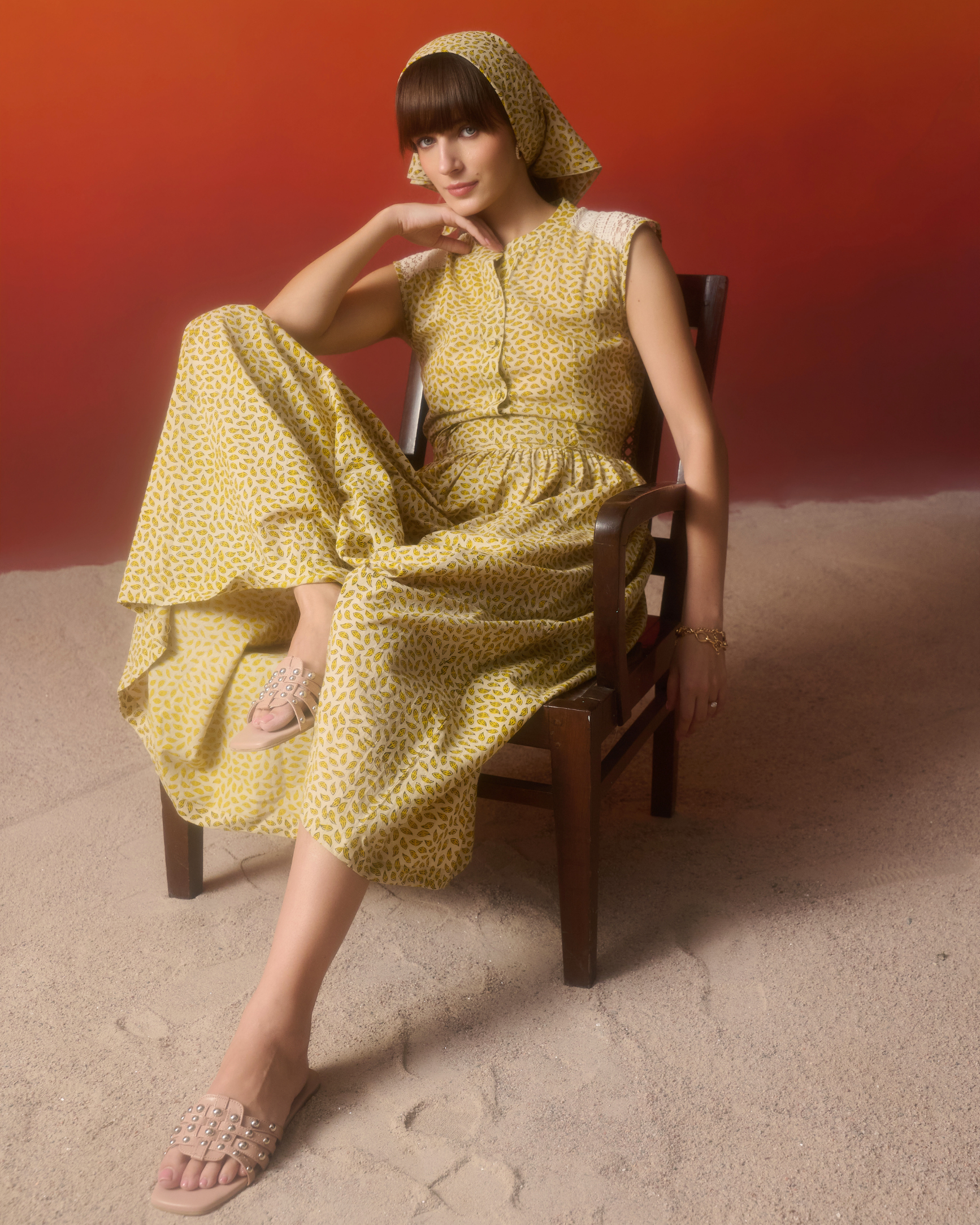Haldi Bloom Midi Dress
