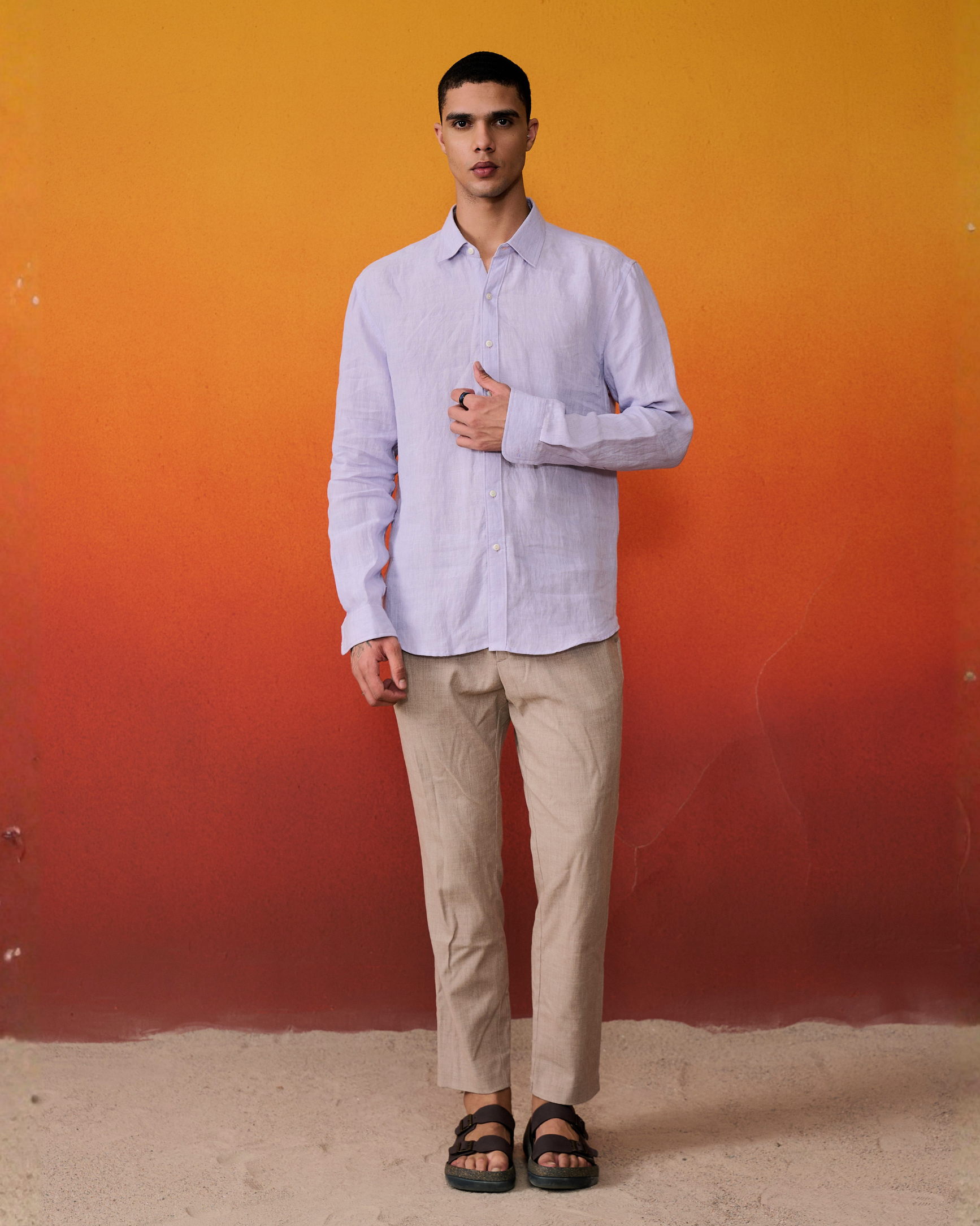 Lavender Dusk Linen Shirt