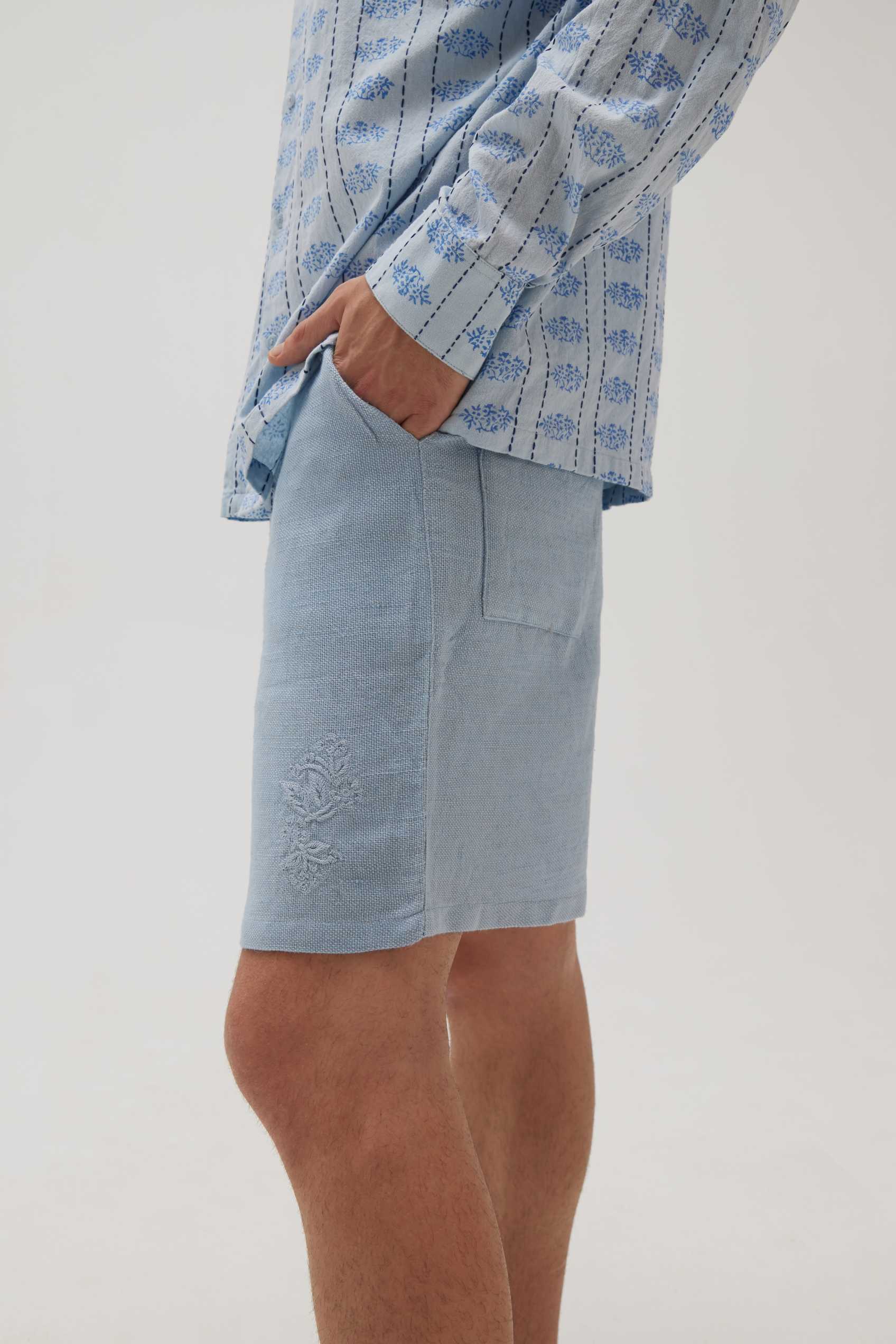 Azure Hemp Shorts