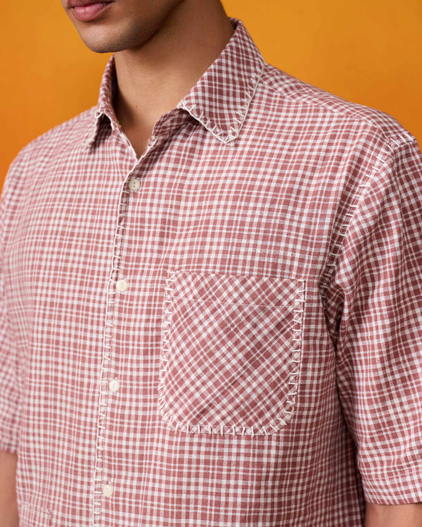 Karigar Upcycled Patchwork Check Shirt