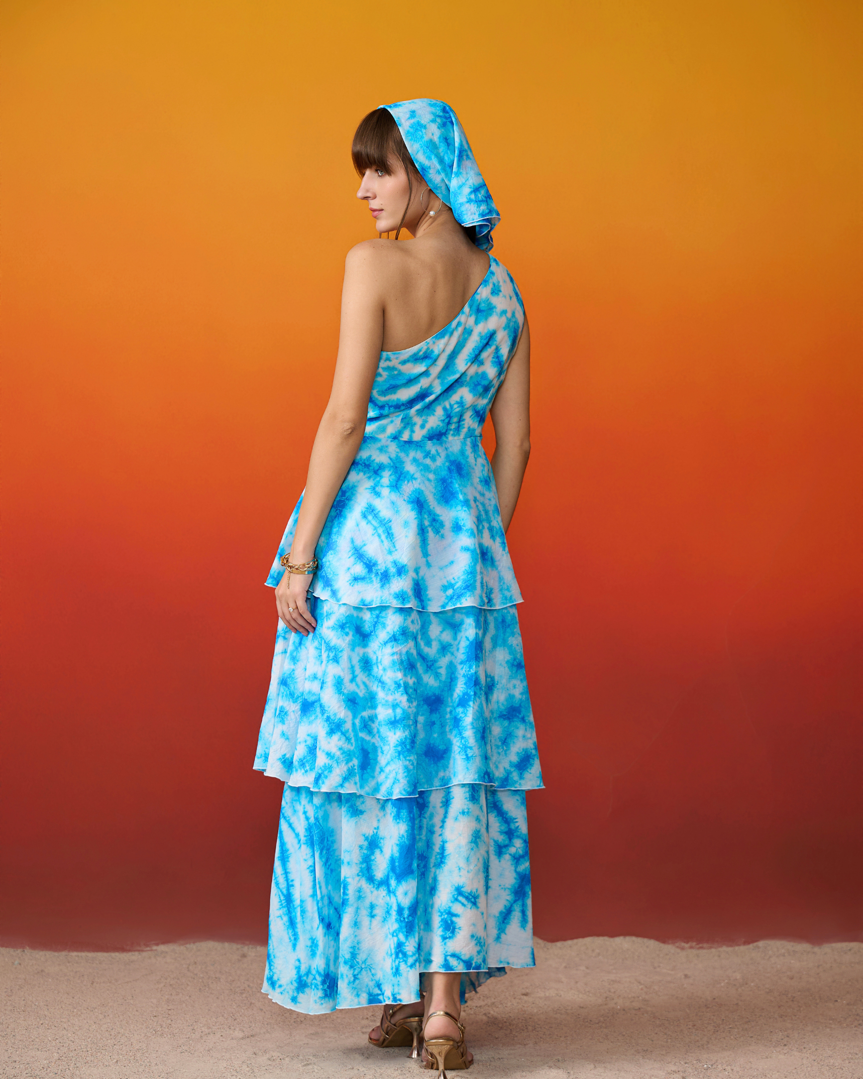 Neel Dhaar One-Shoulder Maxi Dress