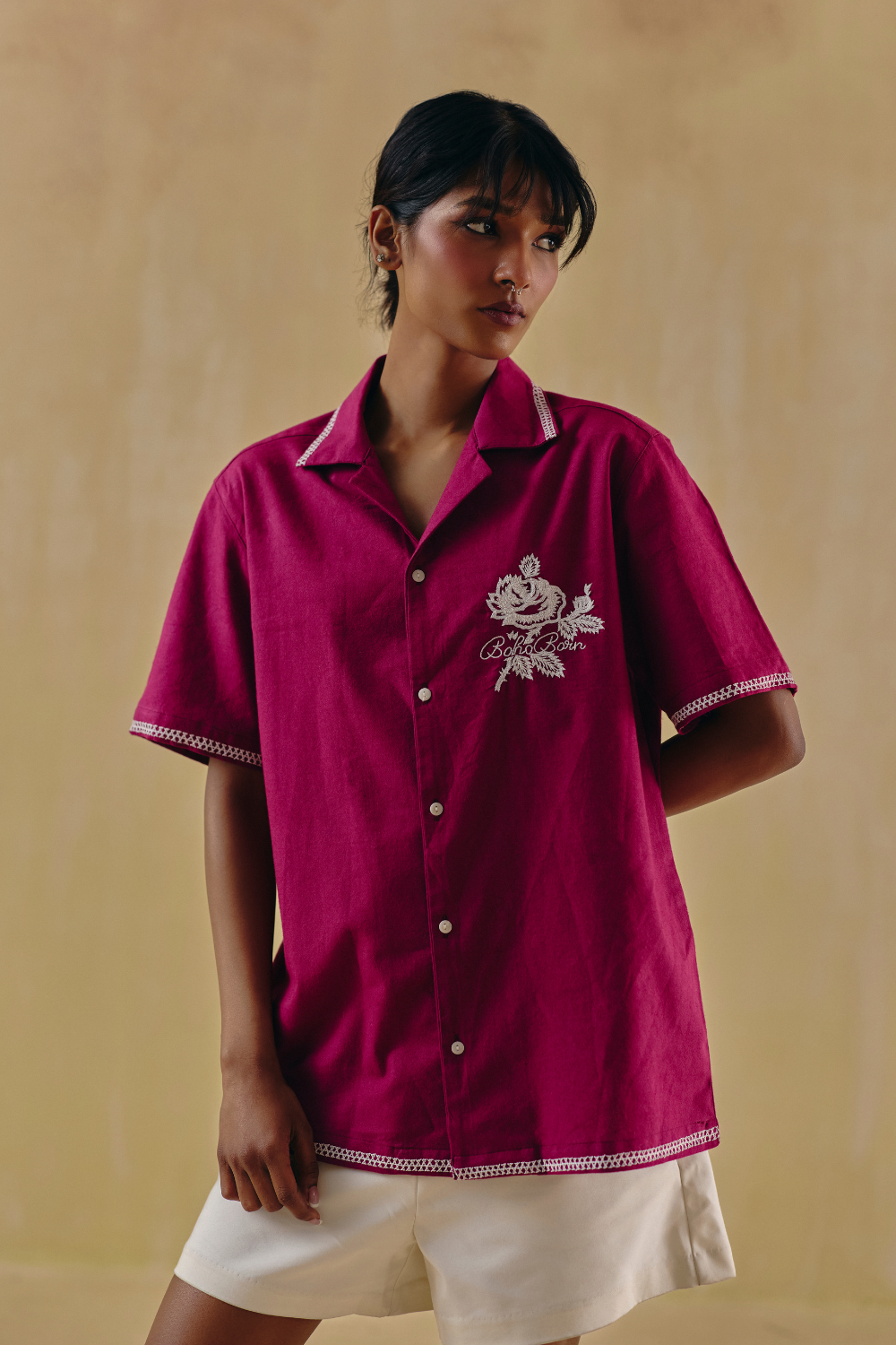 Mehroon Rose Shirt