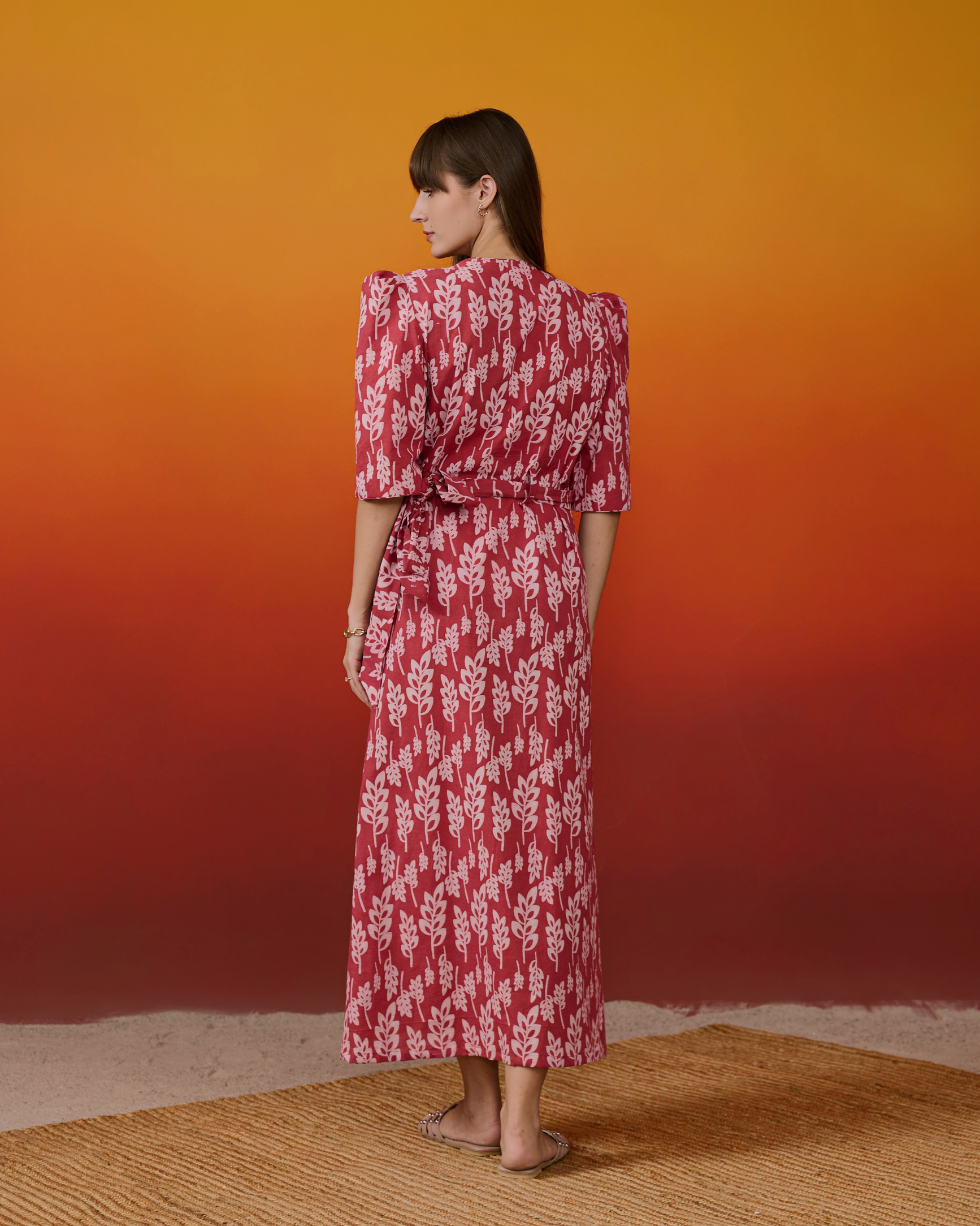 Gulab Bagh Wrap Midi Dress