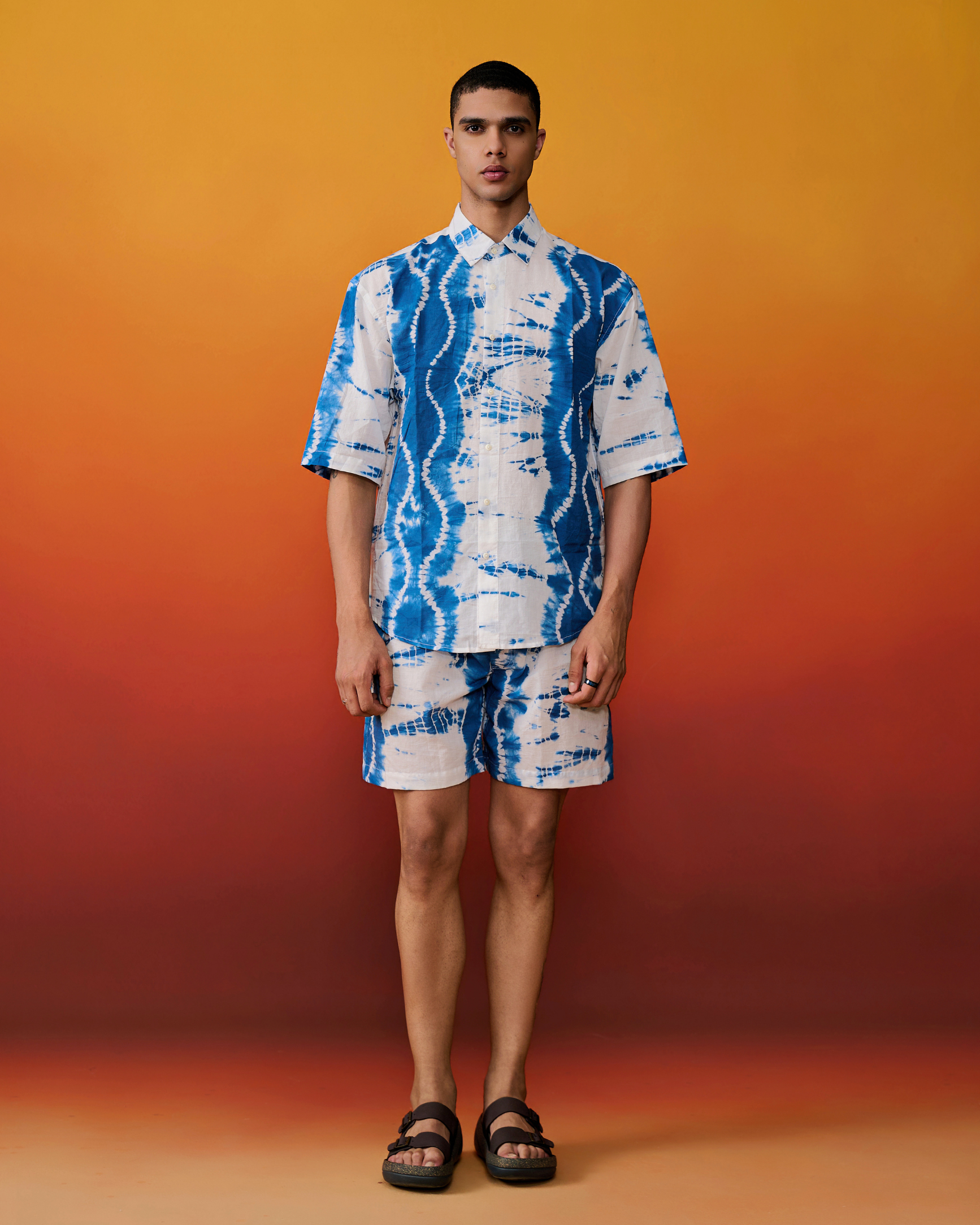 Neela Baandh Shibori Co-ord Set