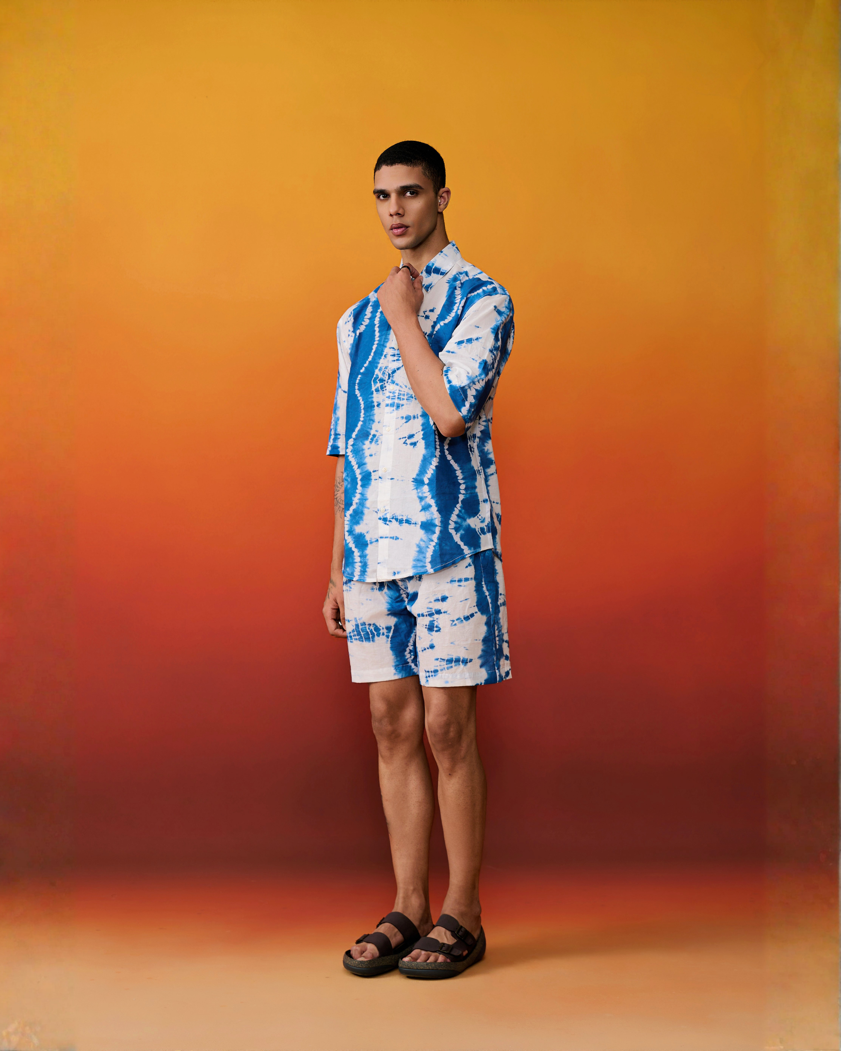 Neela Baandh Shibori - Shorts Only