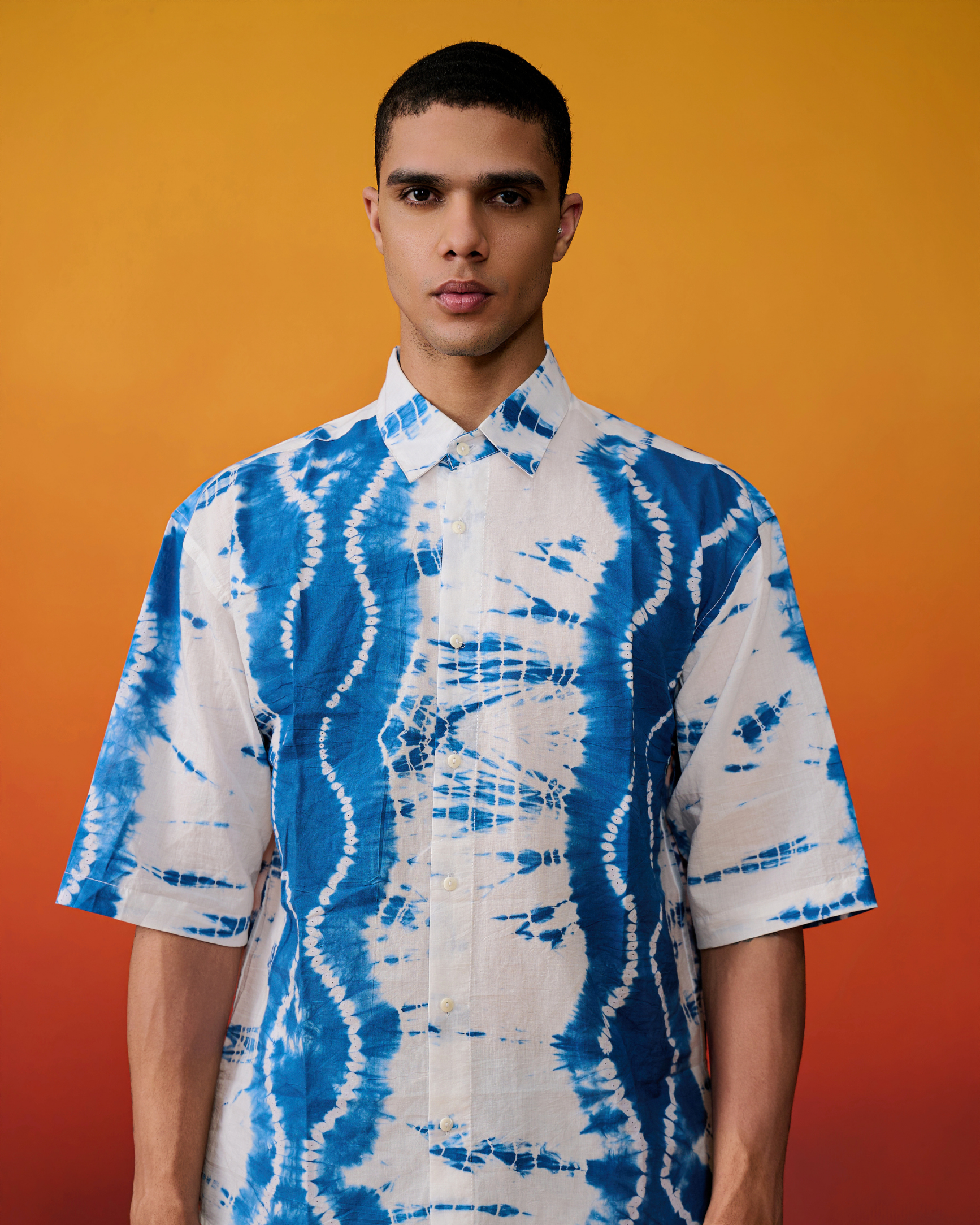 Neela Baandh Shibori Co-ord Set