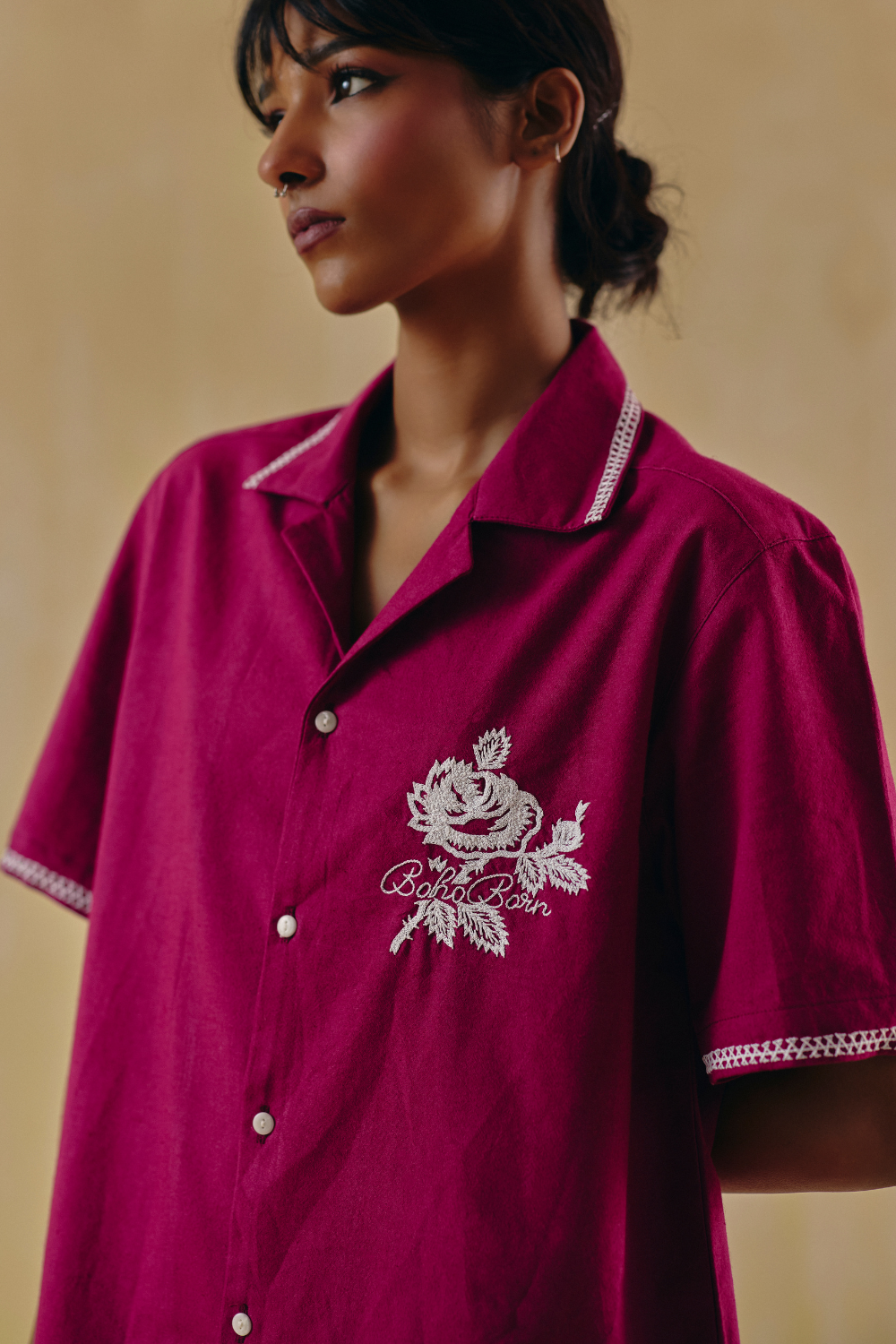 Mehroon Rose Shirt