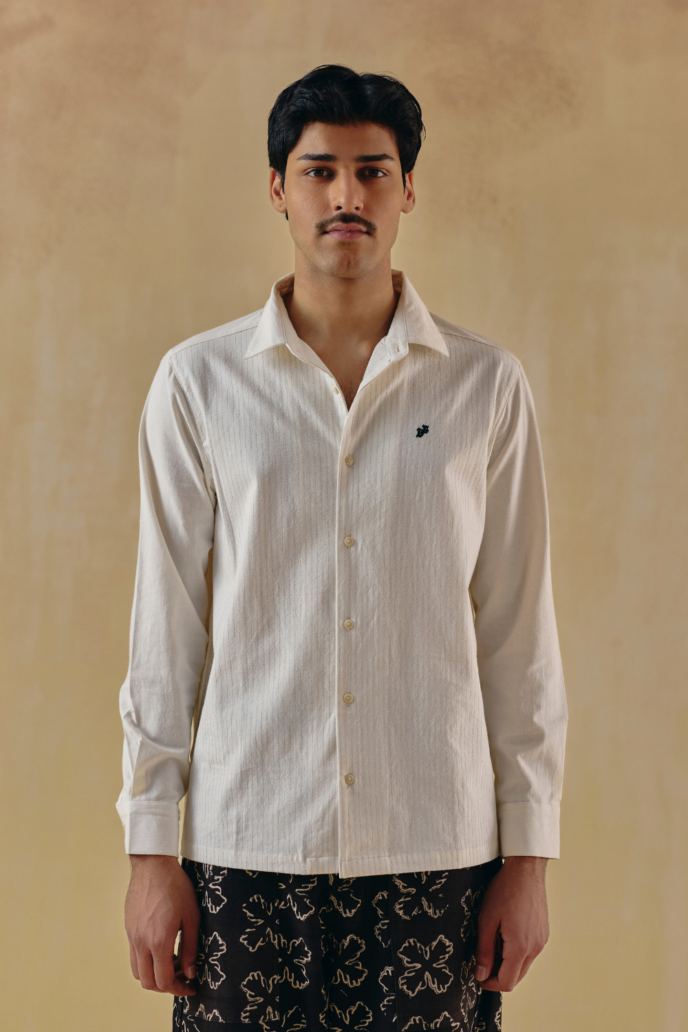 Cream Tiger Circle Shirt