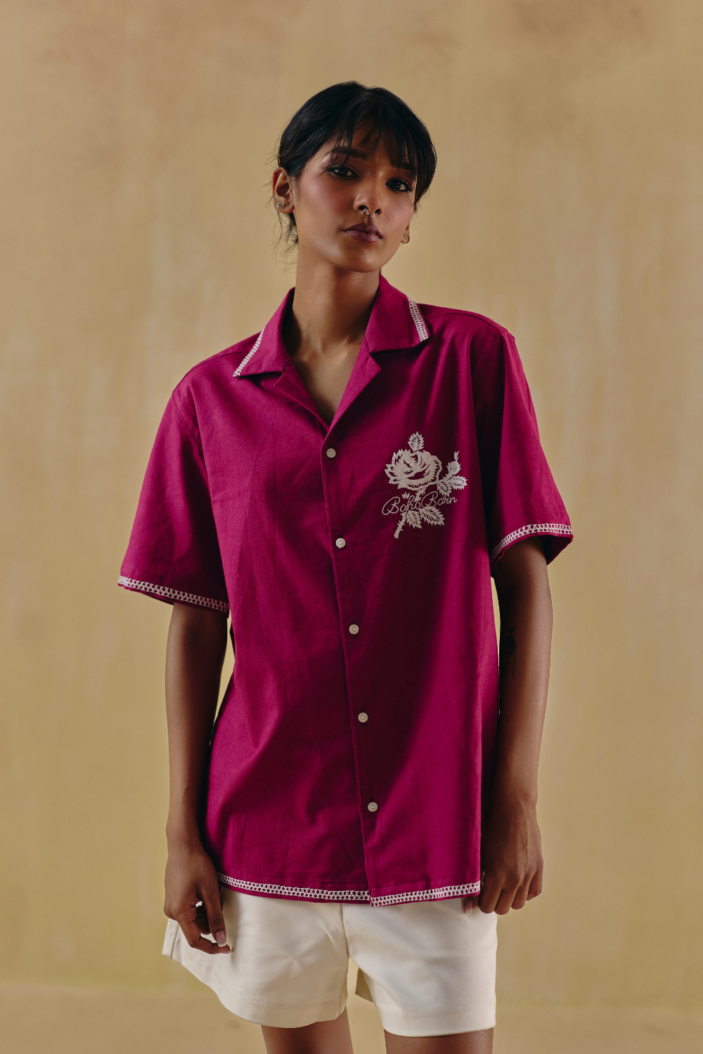 Mehroon Rose Shirt