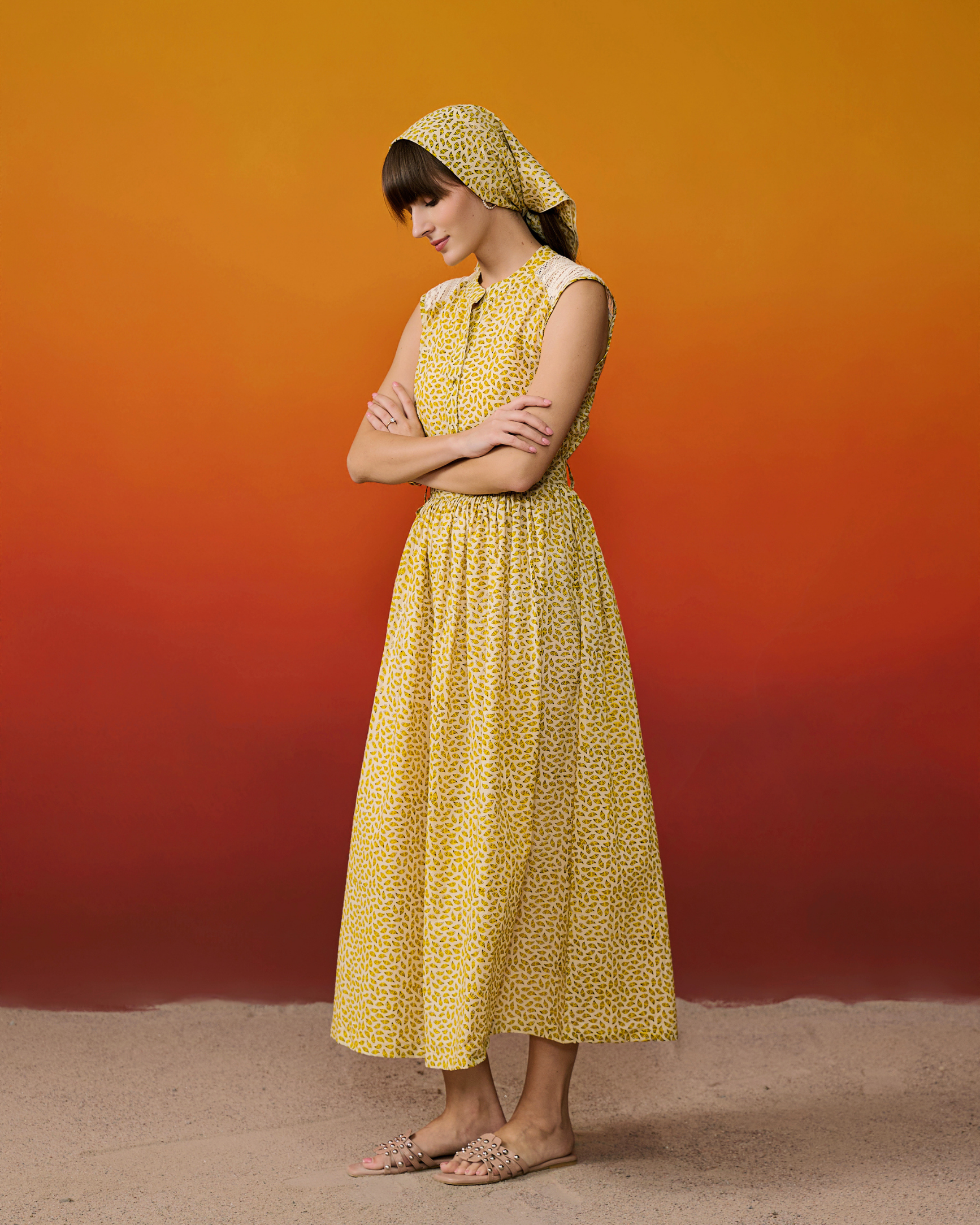 Haldi Bloom Midi Dress