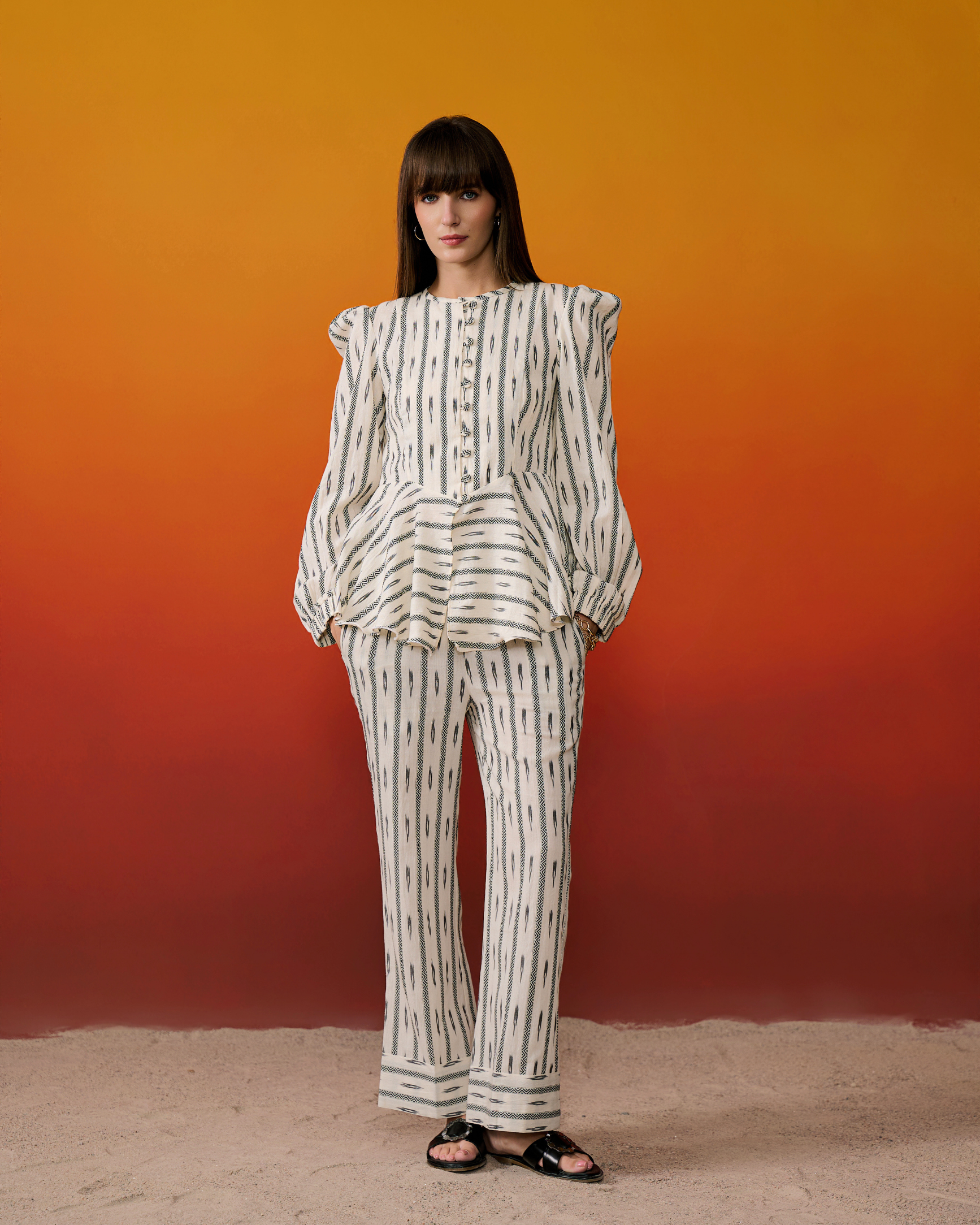 Coconut Palm Ikat - Pants Only
